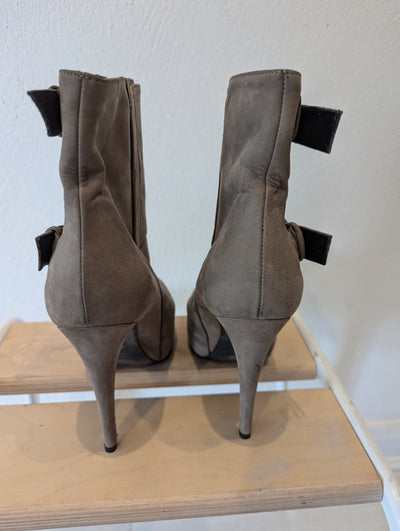 All Saints Grey Platform Boots 5