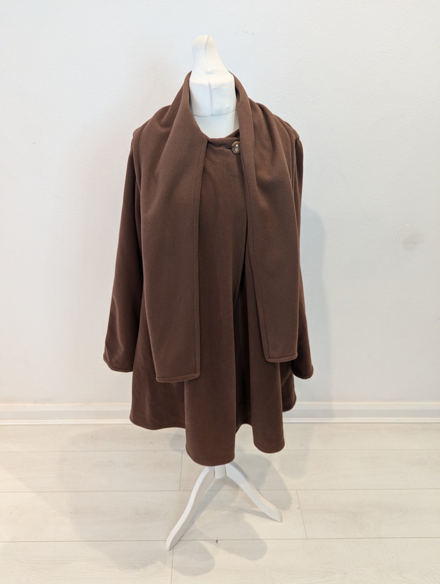 Italian Brown Cape Coat L