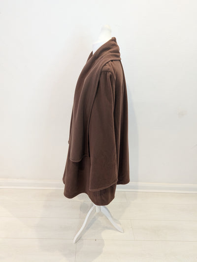 Italian Brown Cape Coat L