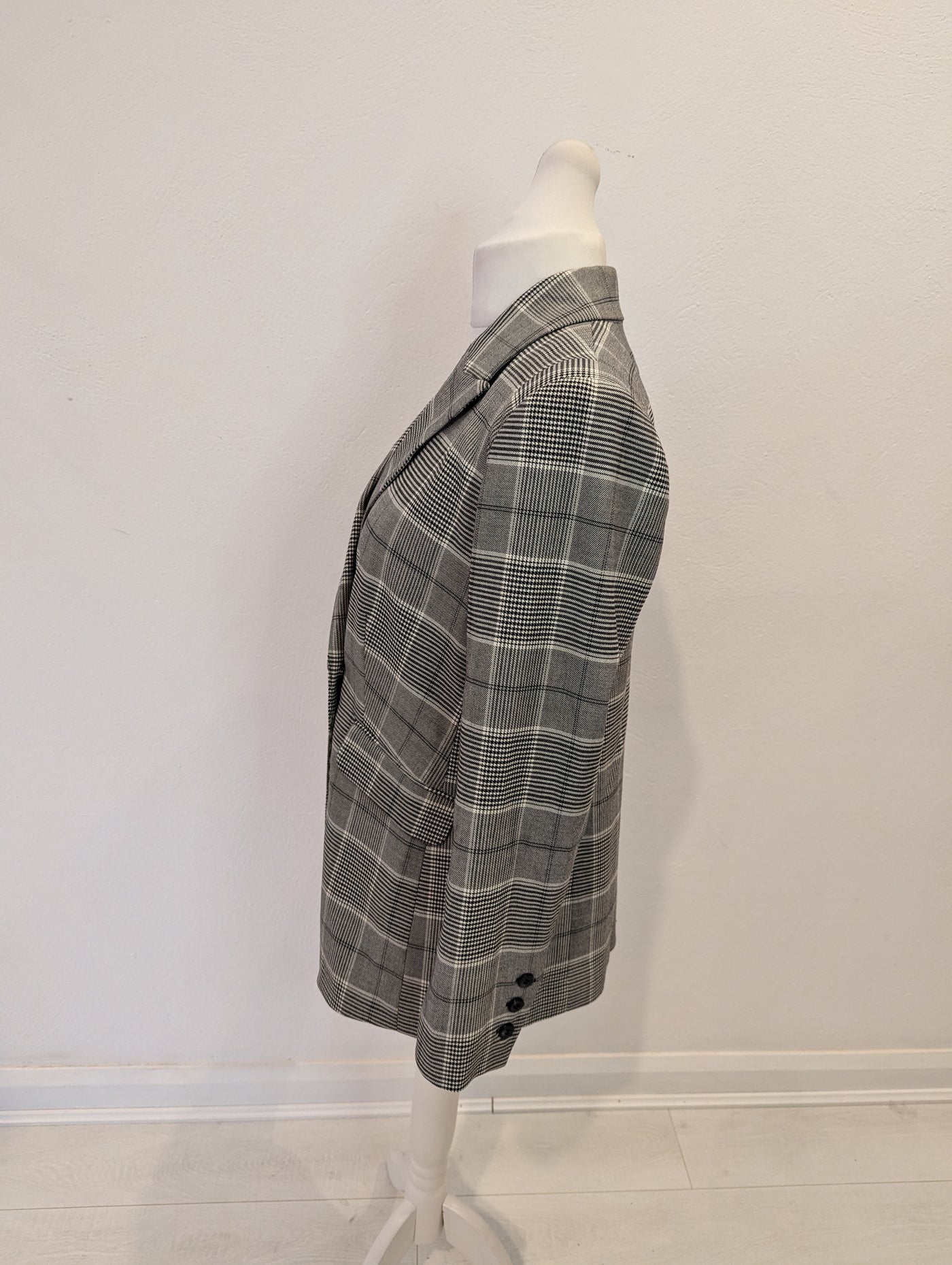 Mint Velvet Grey Check Blazer Size 14 NWT RRP £159