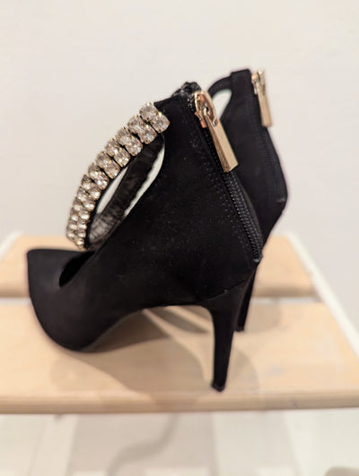 Lunar Black Diamonte Shoes 5