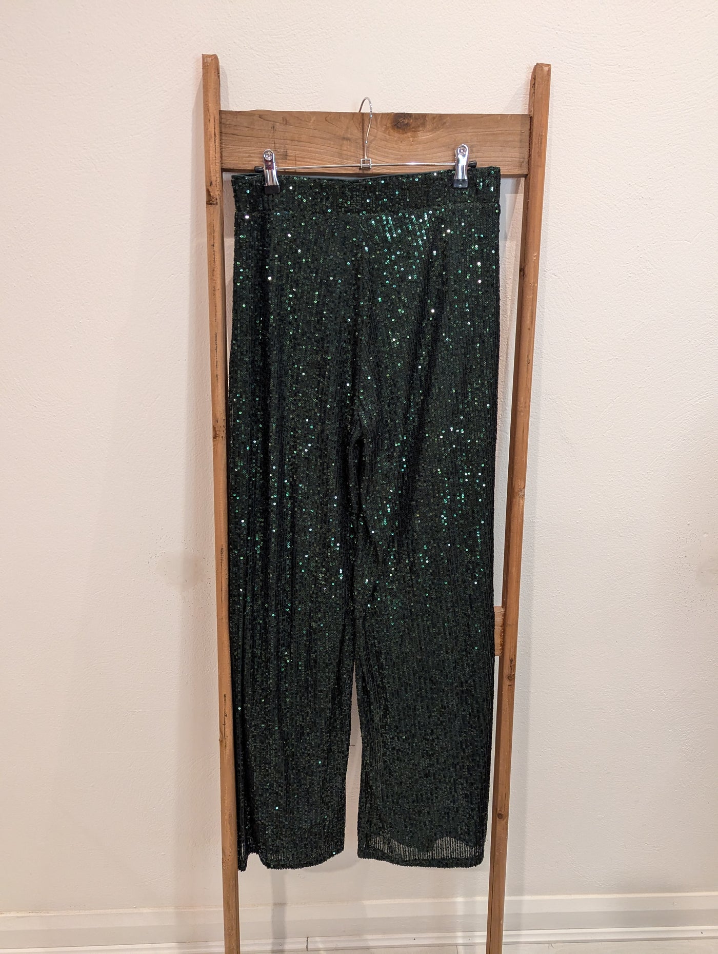 Tu Green Sequin Trousers NWT 12L