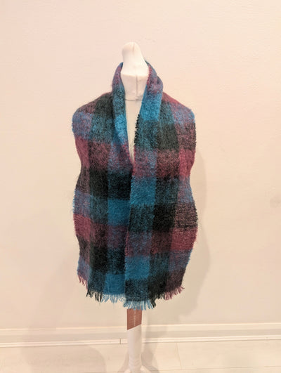 Foxford Check Mohair Scarf