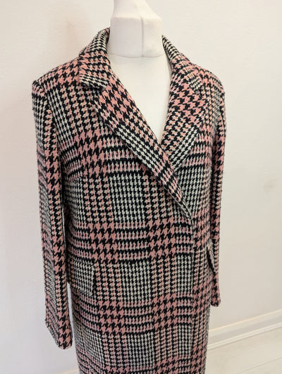 Baukjen Blush/Black Check Coat 14 NWT RRP £339