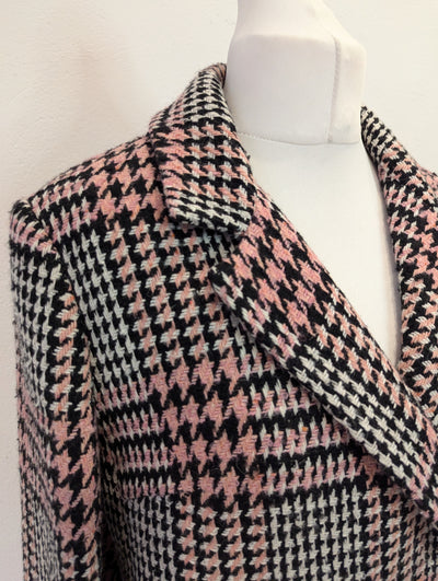 Baukjen Blush/Black Check Coat 14 NWT RRP £339