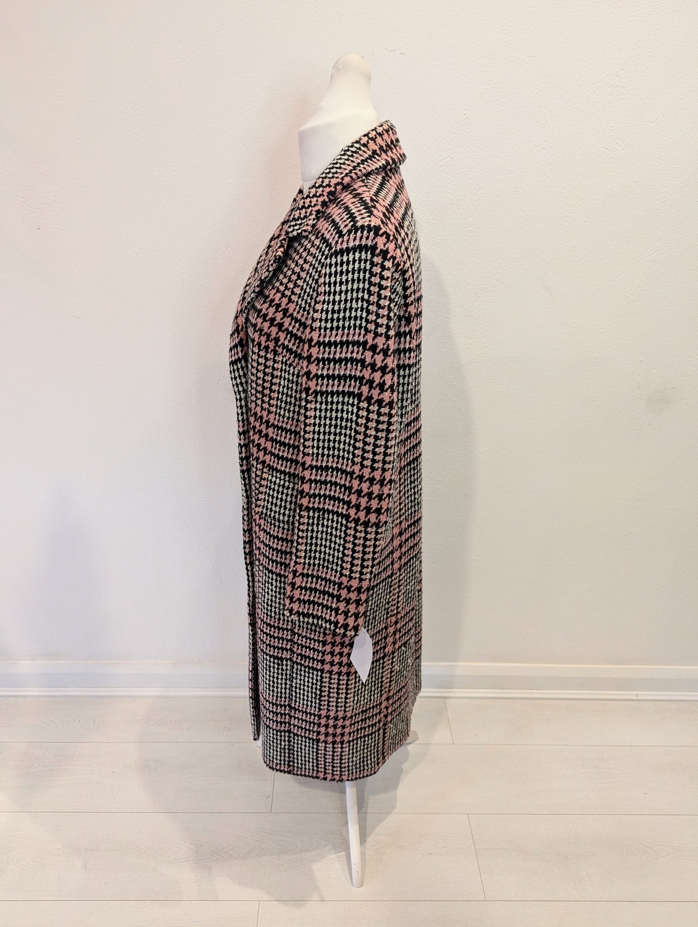 Baukjen Blush/Black Check Coat 14 NWT RRP £339