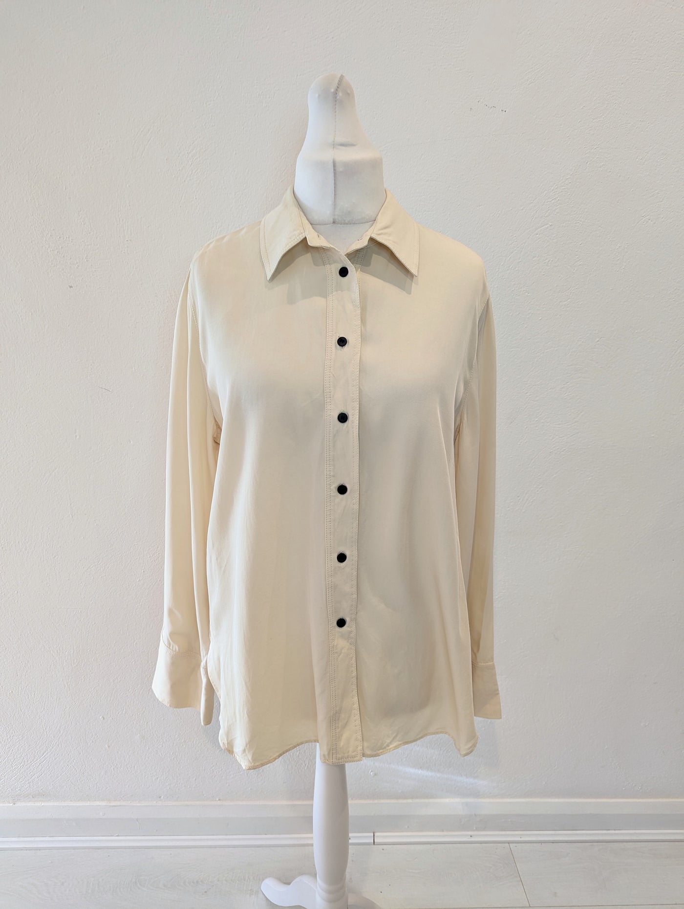 Massimo Dutti Cream Shirt Size Large