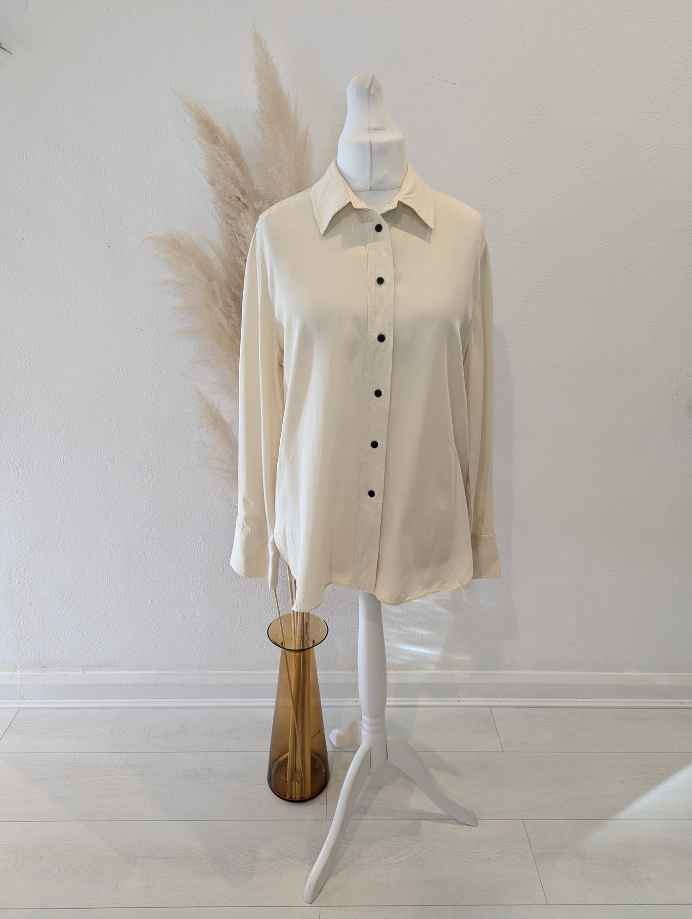 Massimo Dutti Cream Shirt Size Large