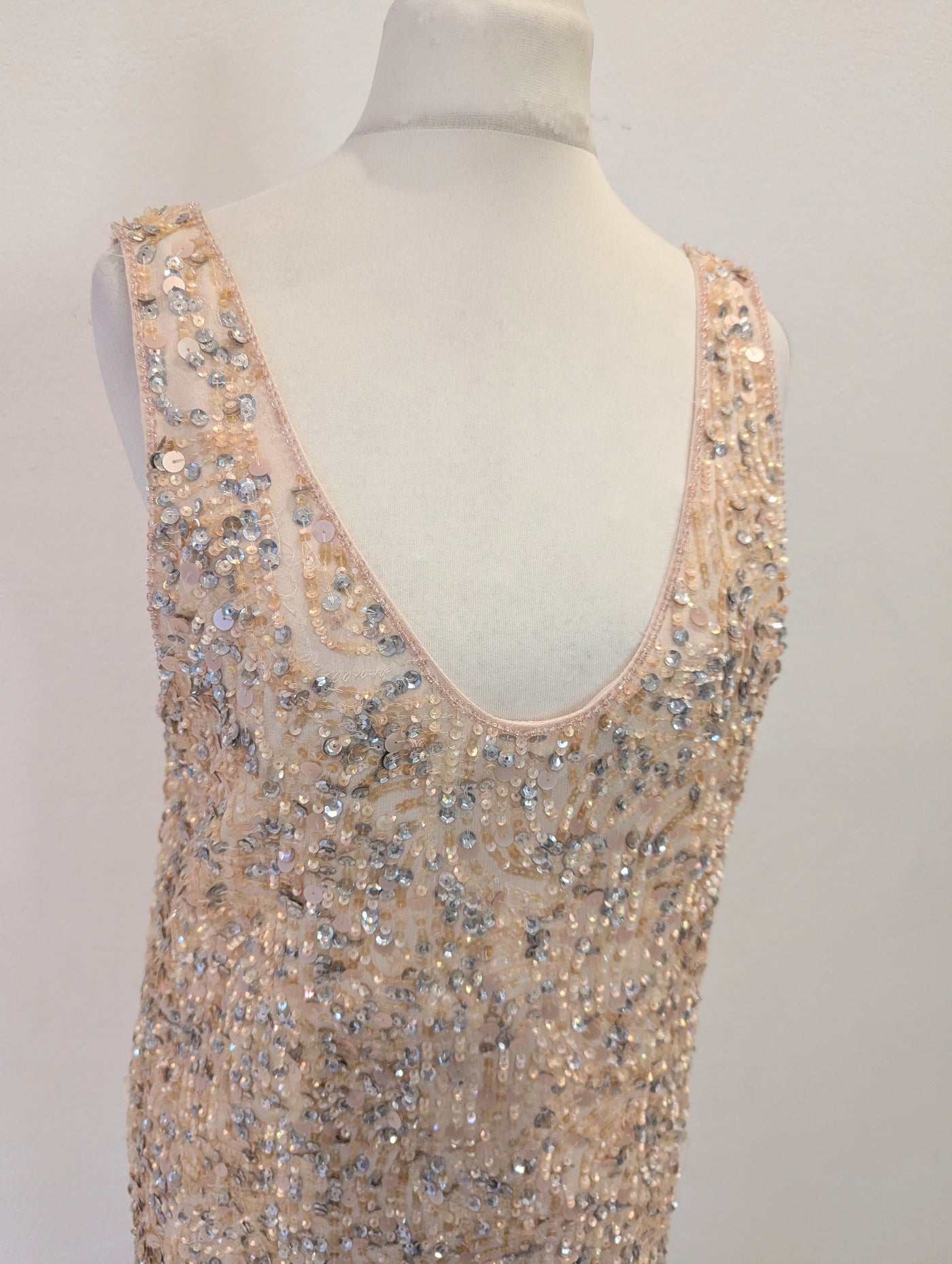 French Connection Blush Sequin Dress 10