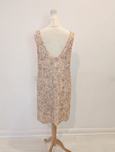 French Connection Blush Sequin Dress 10