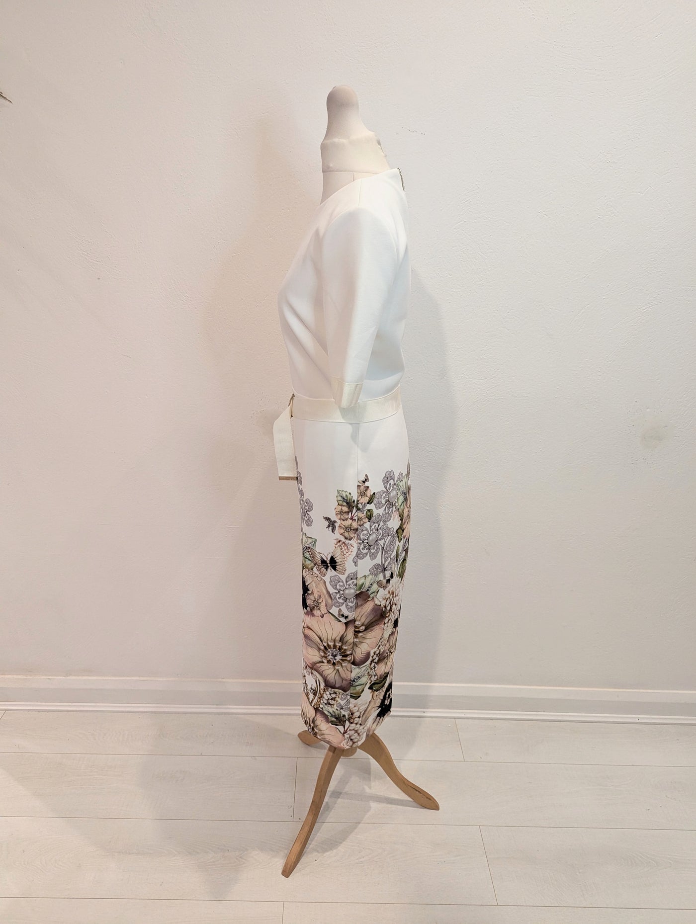 Ted Baker white floral shift dress 2 NWT