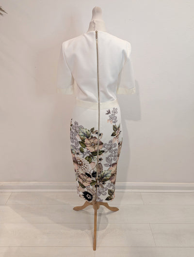 Ted Baker white floral shift dress 2 NWT