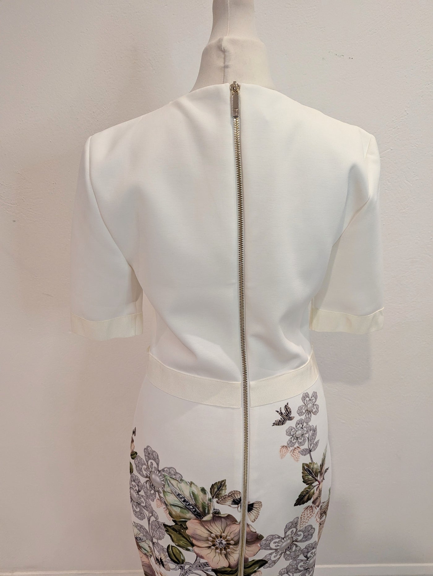 Ted Baker white floral shift dress 2 NWT