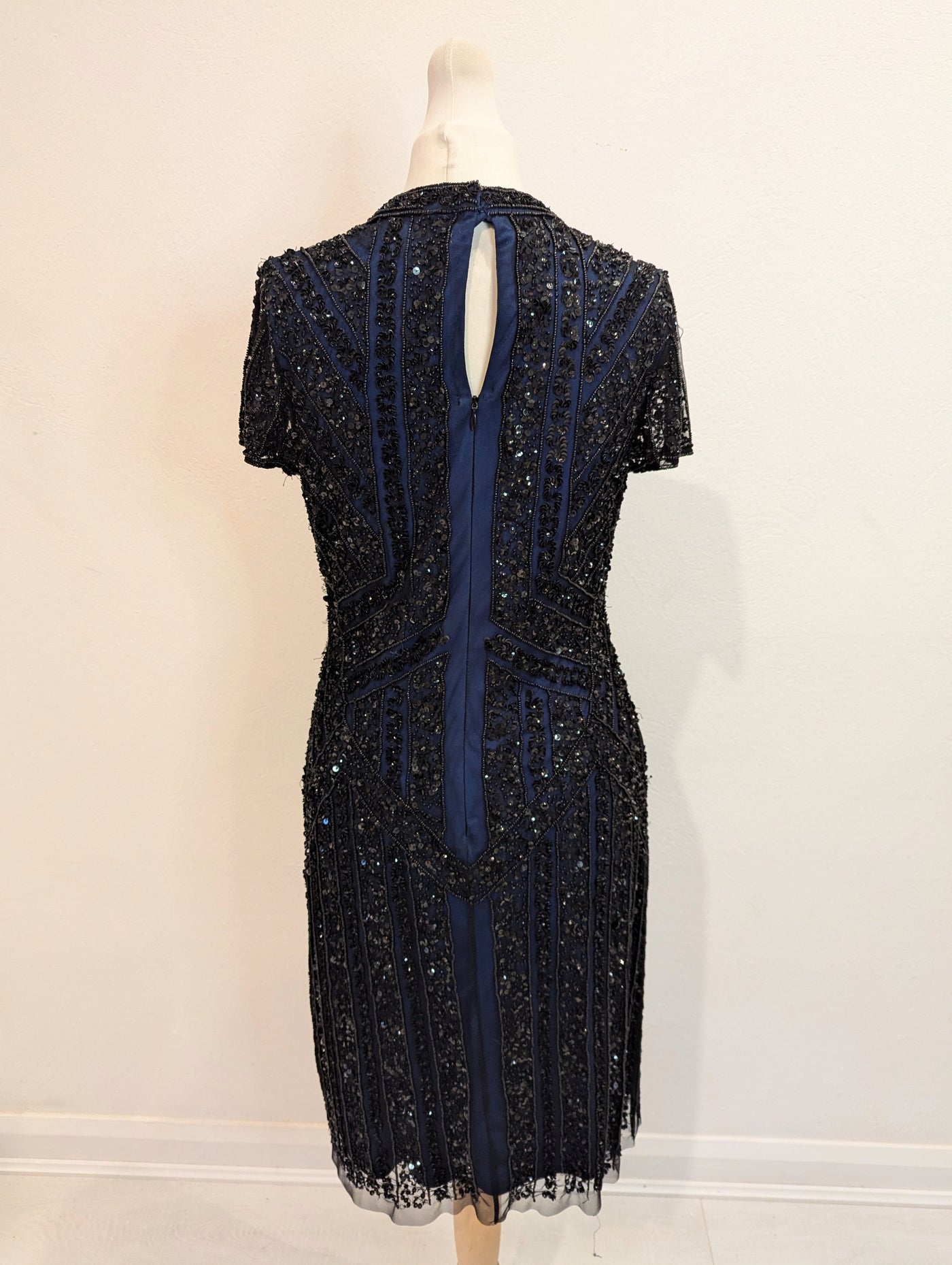 Derhy navy sequin dress S