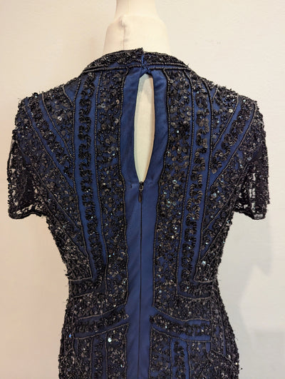 Derhy navy sequin dress S