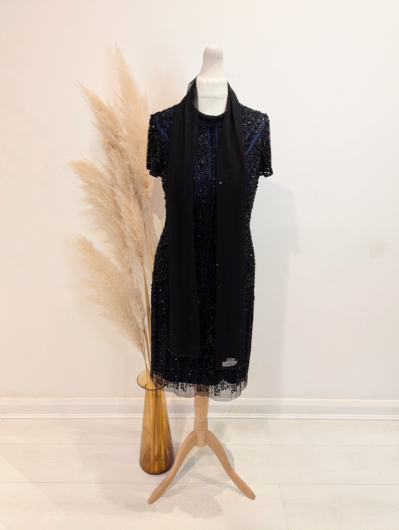 Derhy navy sequin dress S