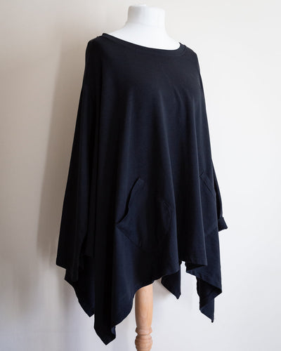 Hax Lux oversized sweat top black