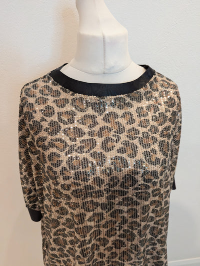 Studio Leopard sequin top 12/14