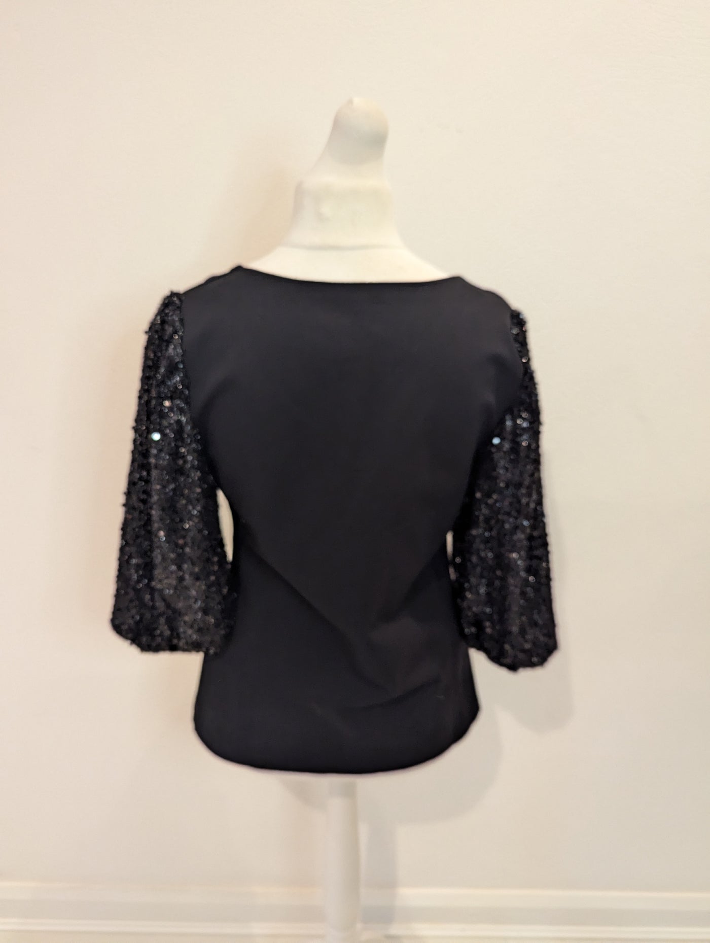 JD Williams Sequin Sleeve Top Size 16