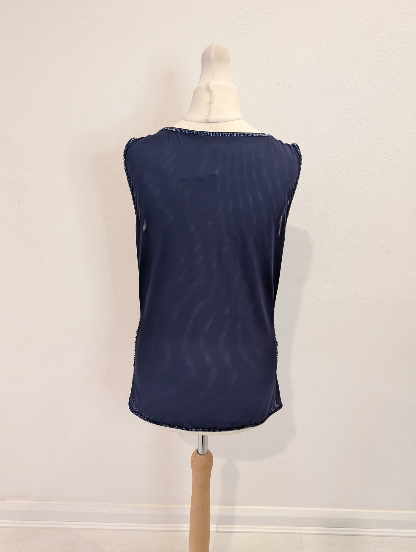 Luisa Spagnoli Navy Sequin Top S