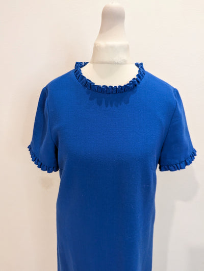 Goat Cobalt Ruffle neck Dress 8