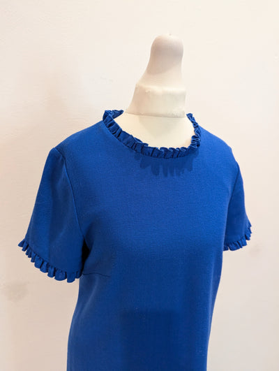 Goat Cobalt Ruffle neck Dress 8