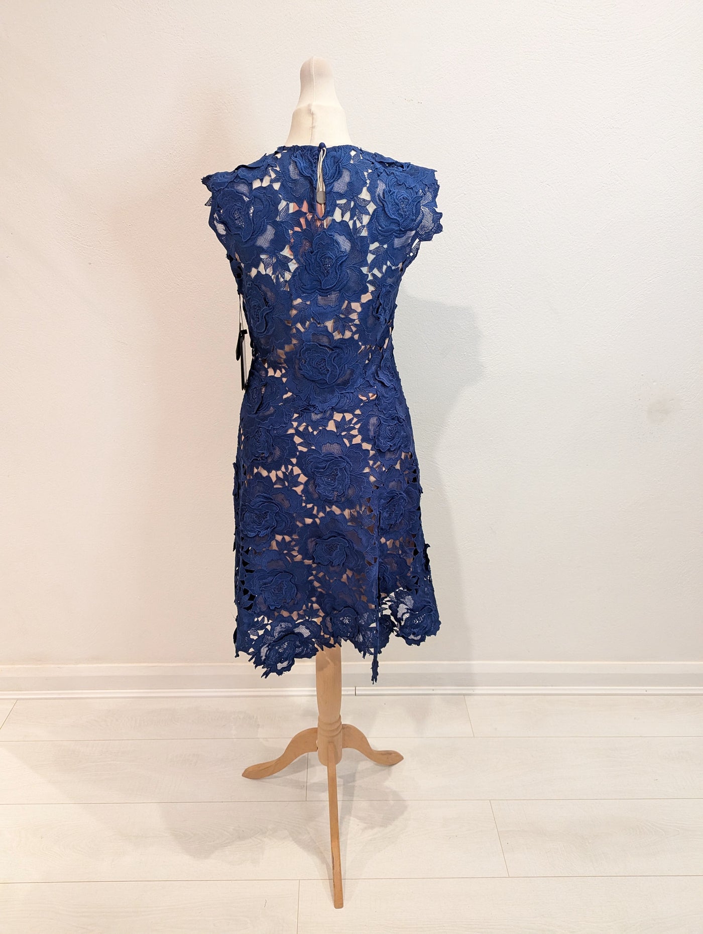 Catherine Deane Sapphire Lace Fjola Dress 8 NWT