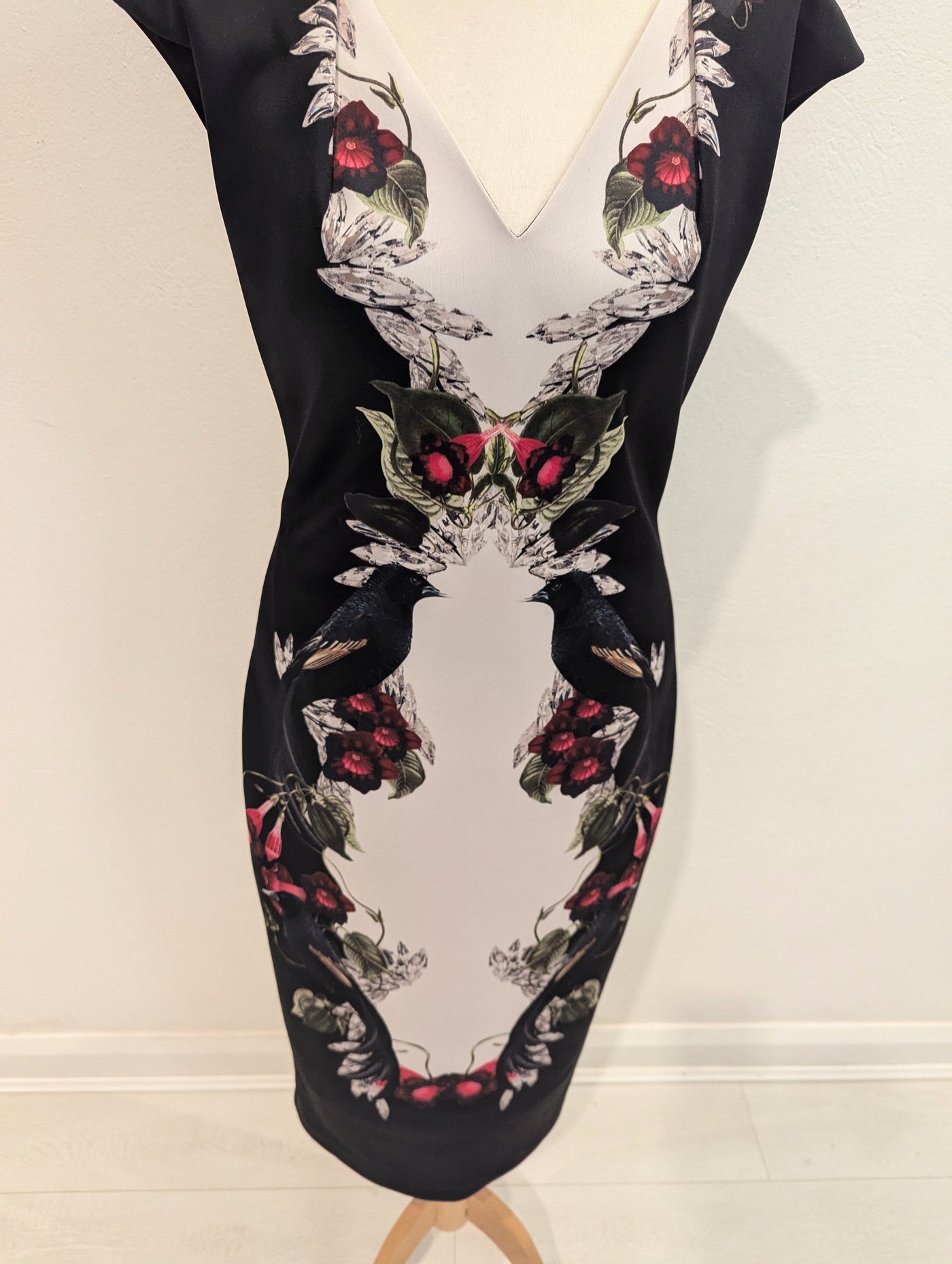 Ted Baker red floral dress size 2