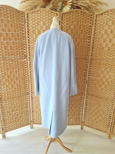 Artigiano blue virgin/angora wool coat 8/10