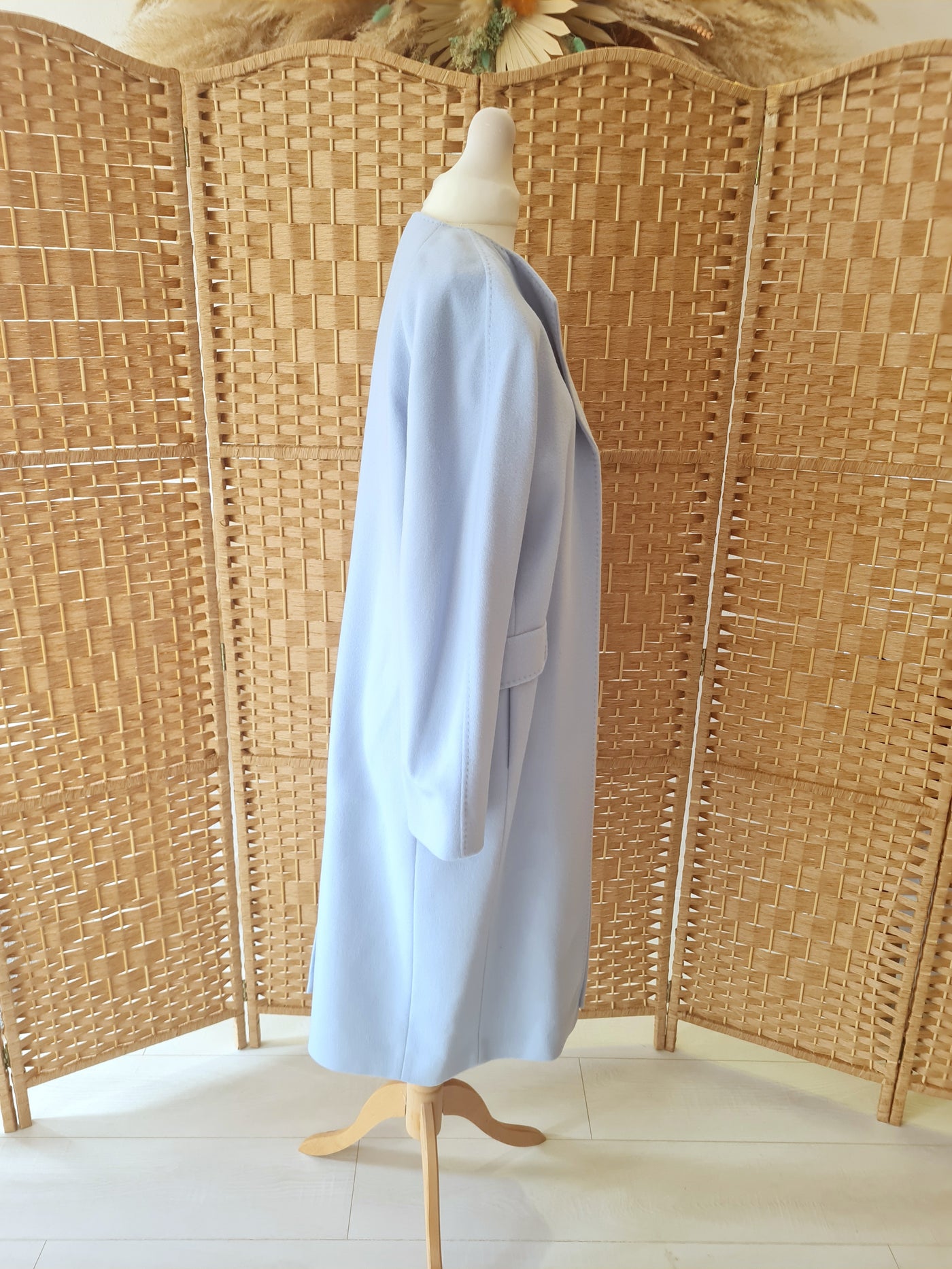 Artigiano blue virgin/angora wool coat 8/10