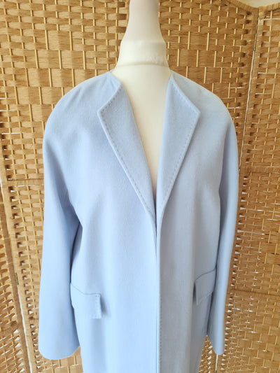 Artigiano blue virgin/angora wool coat 8/10