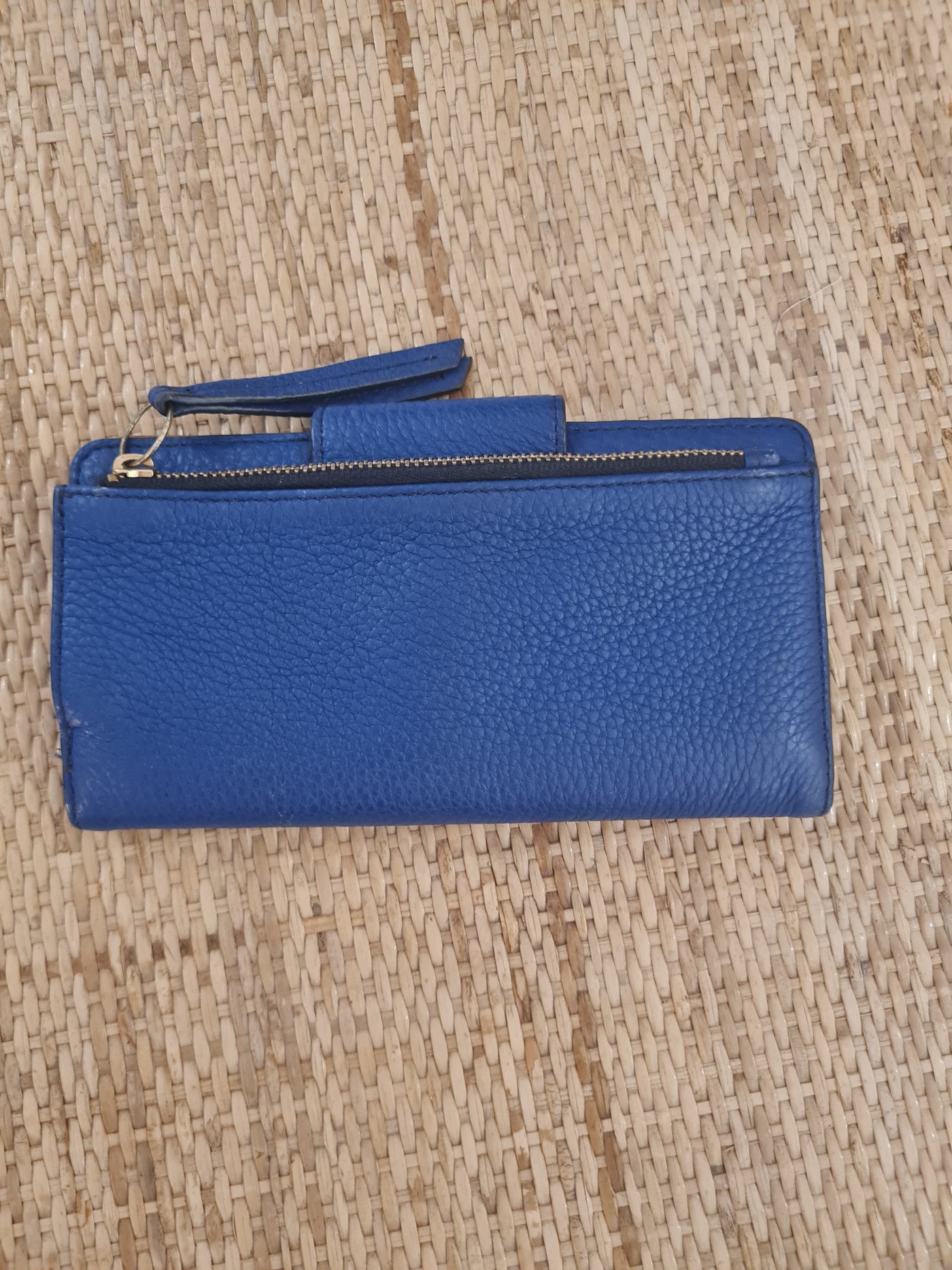 Fossil blue leather purse