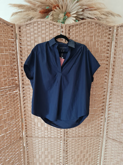 French Connection Navy Shirt S RRP £35