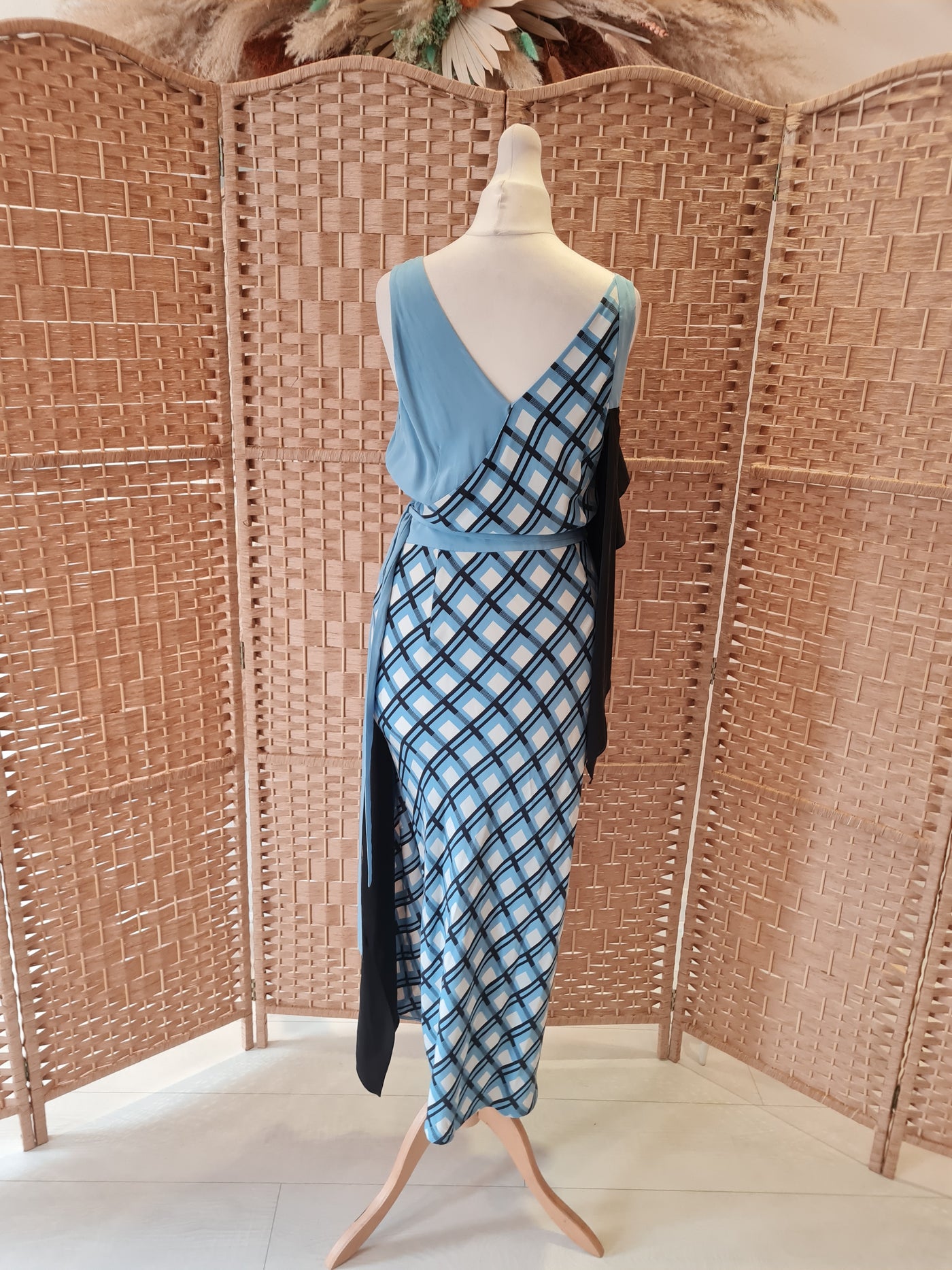 DVF Blue Pattern wrap dress 10