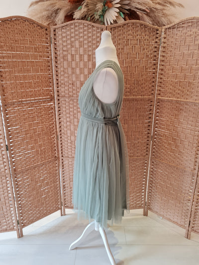 Anaya khaki tulle dress 16P