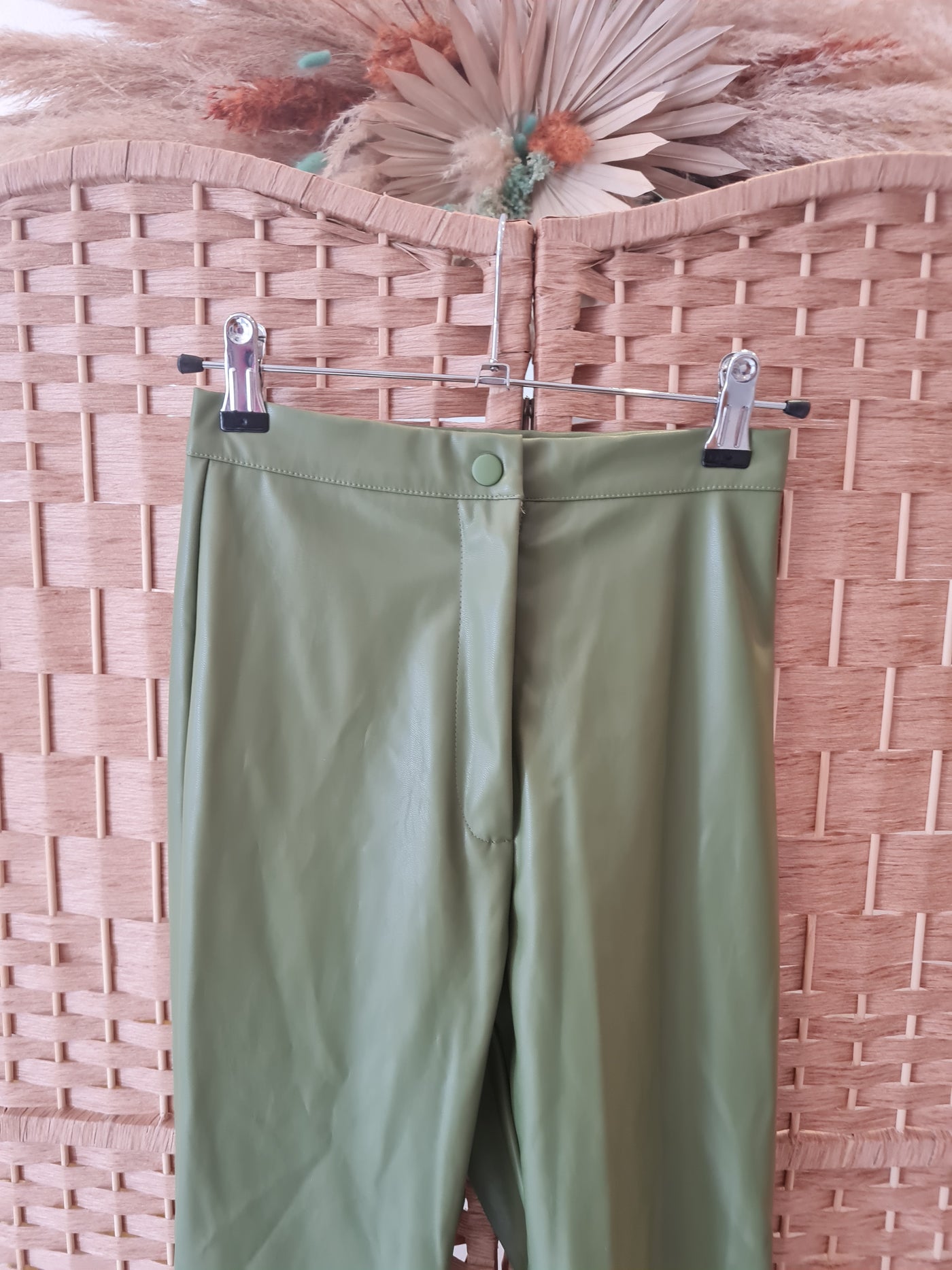 Mars the Lable Green pleather 2 piece XXS NWT