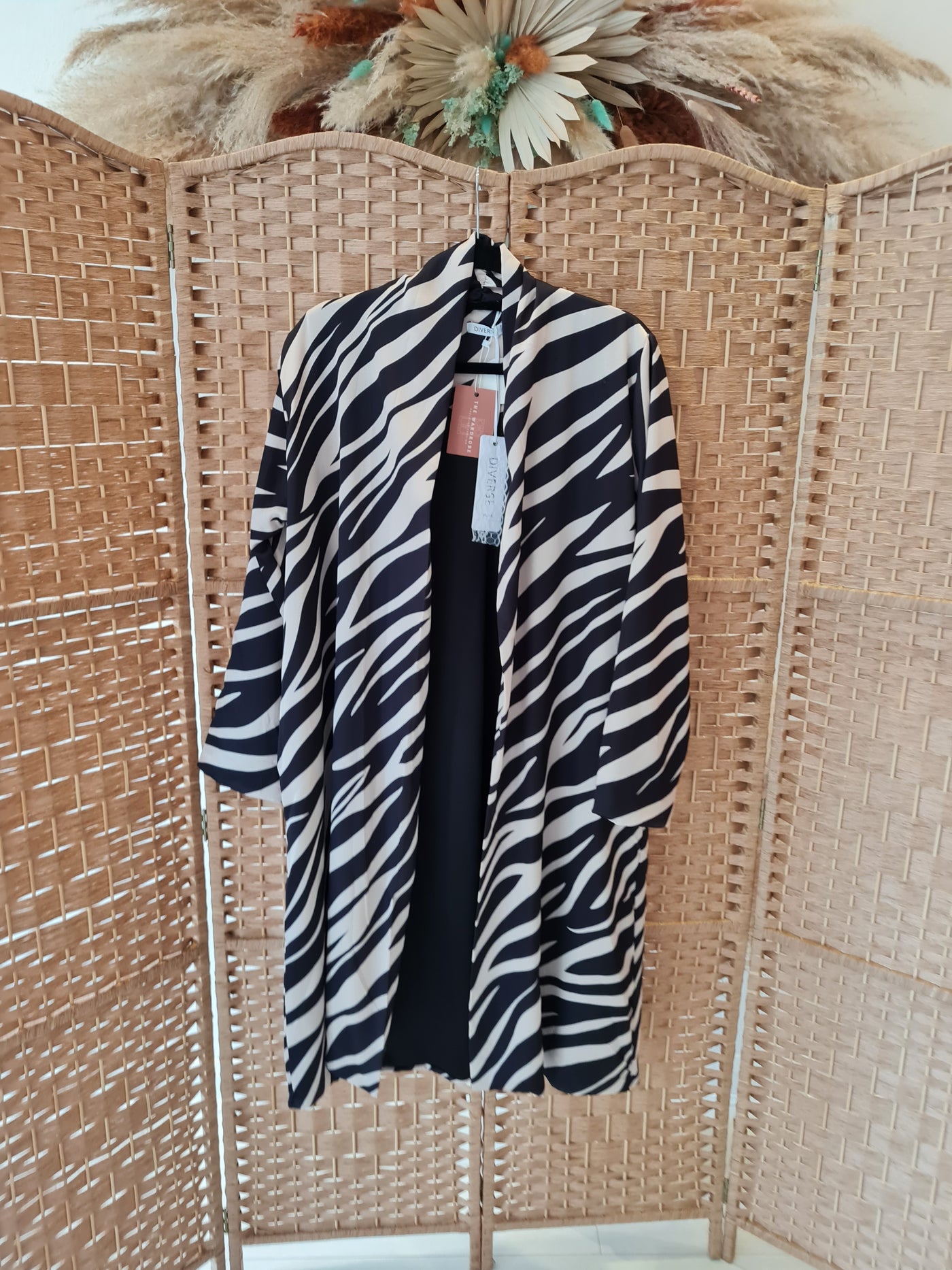 Zebra print satin jacket