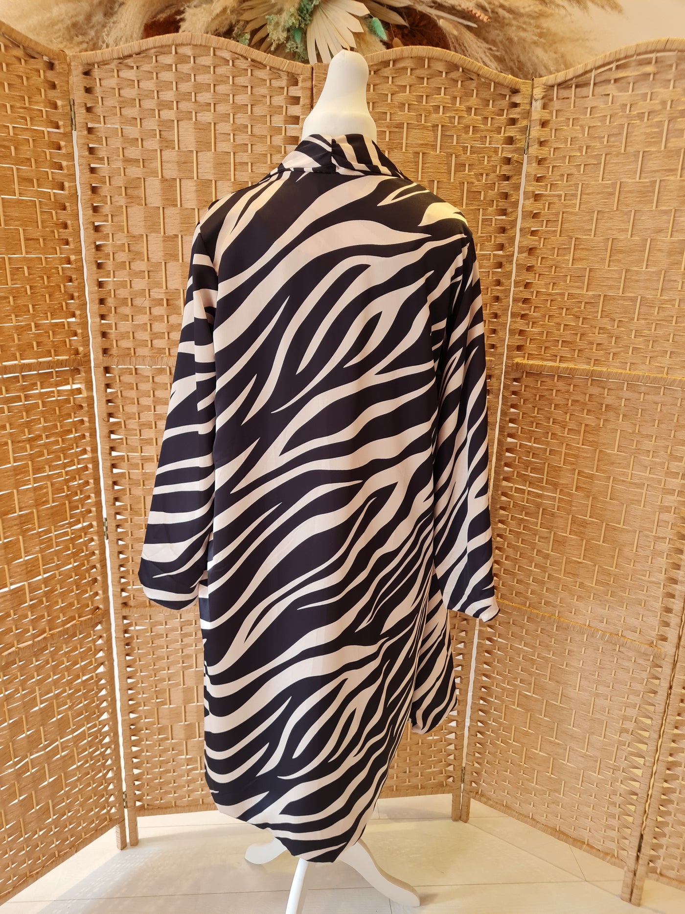 Zebra print satin jacket