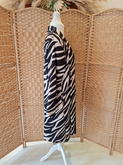 Zebra print satin jacket