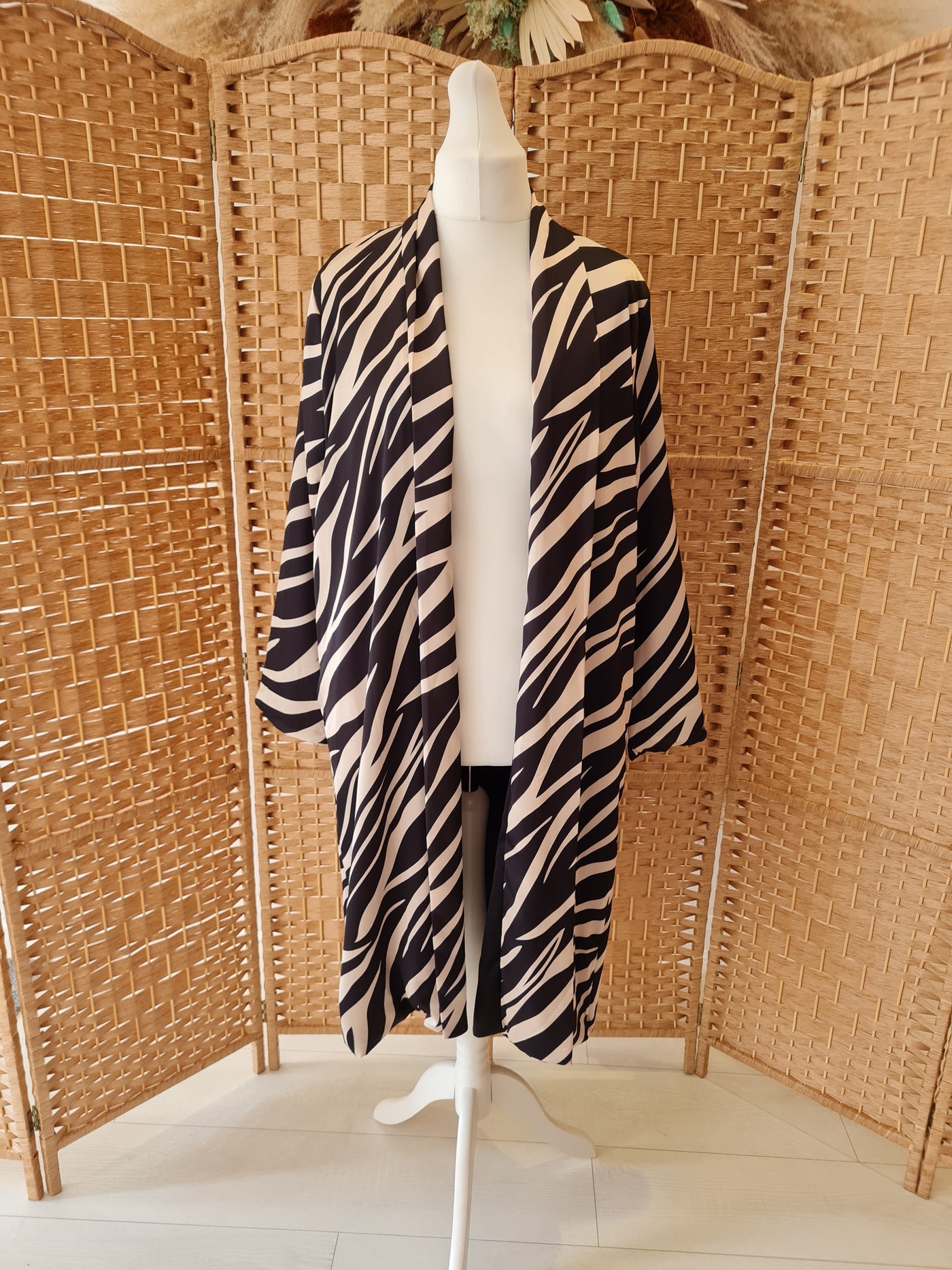 Zebra print satin jacket