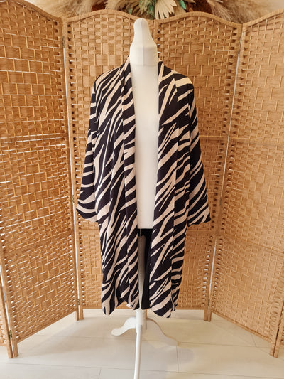 Zebra print satin jacket