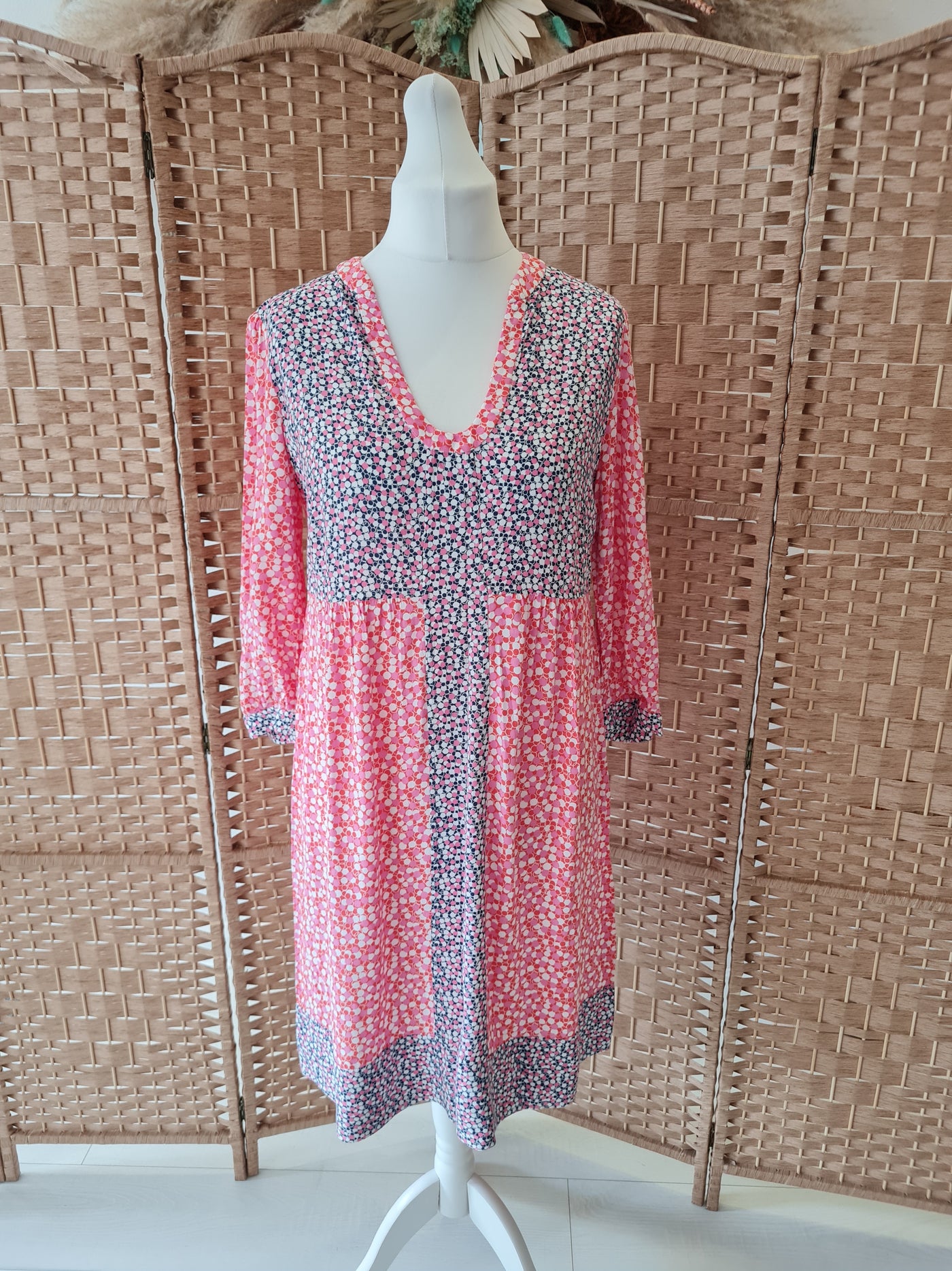 Boden Pink print Dress 14