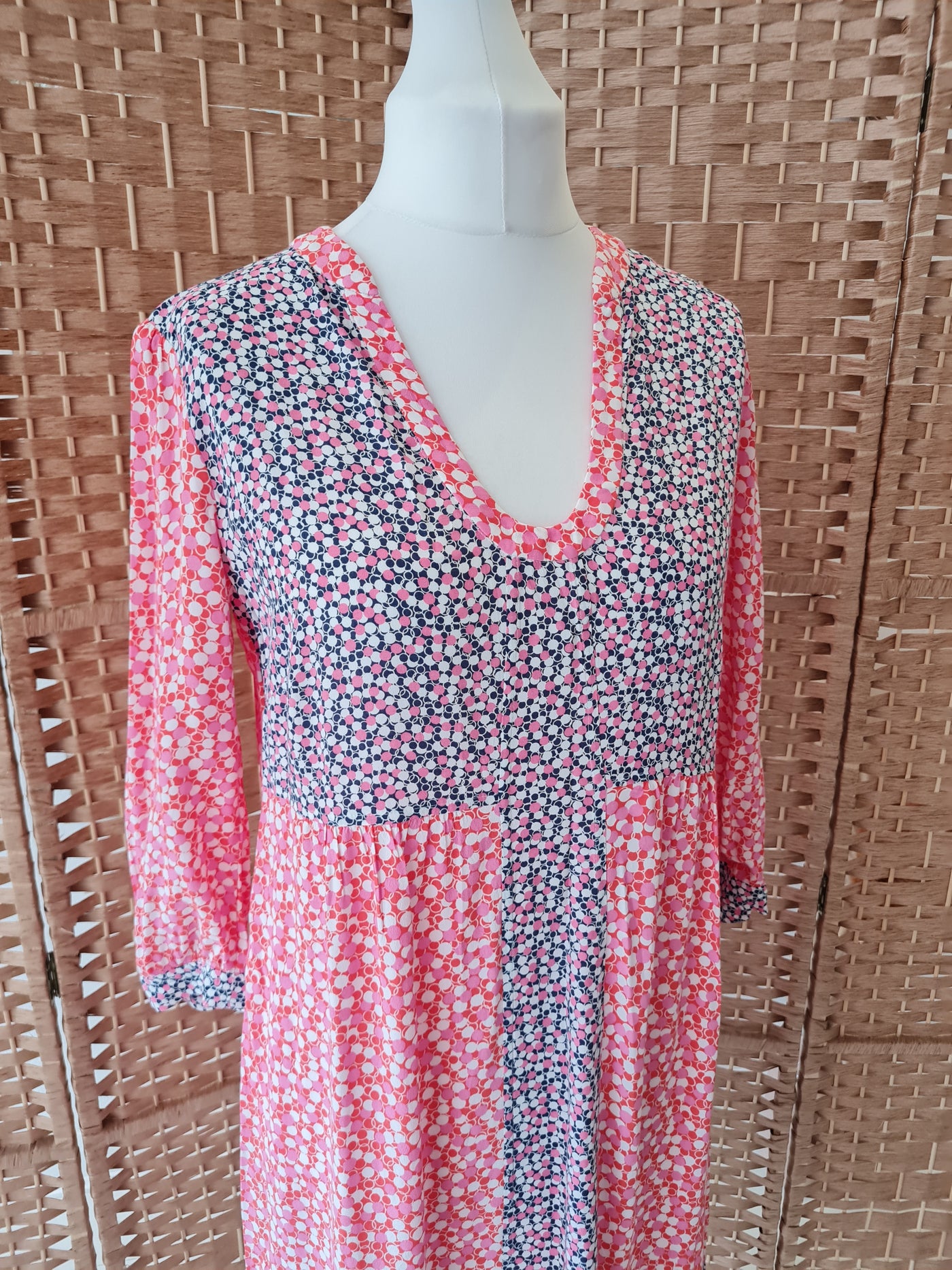 Boden Pink print Dress 14