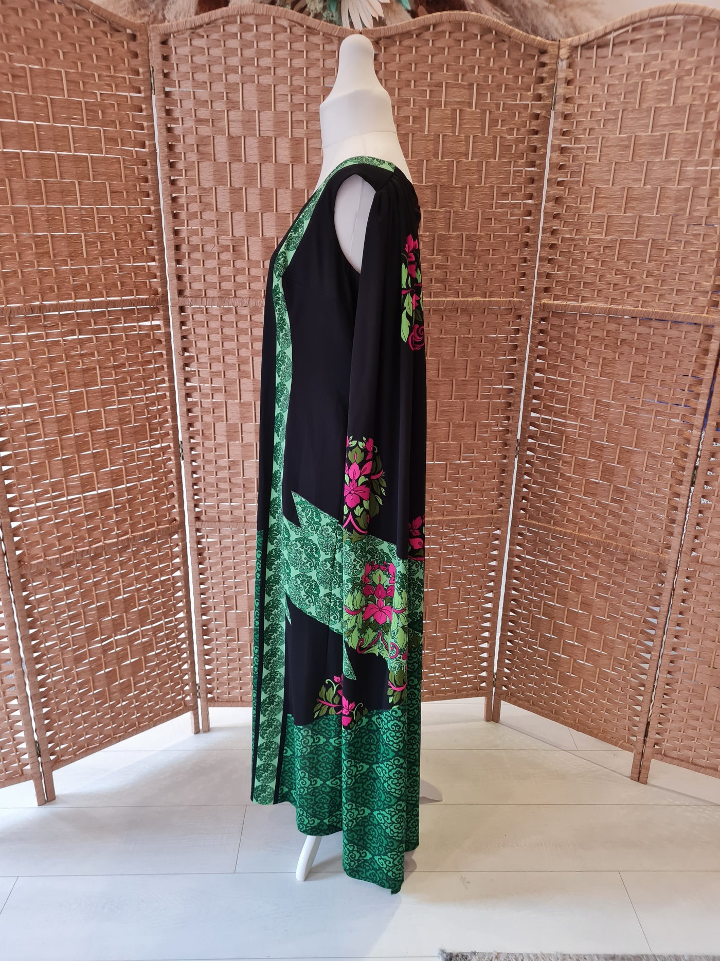 Sari Style Maxi Black and Green 12-14