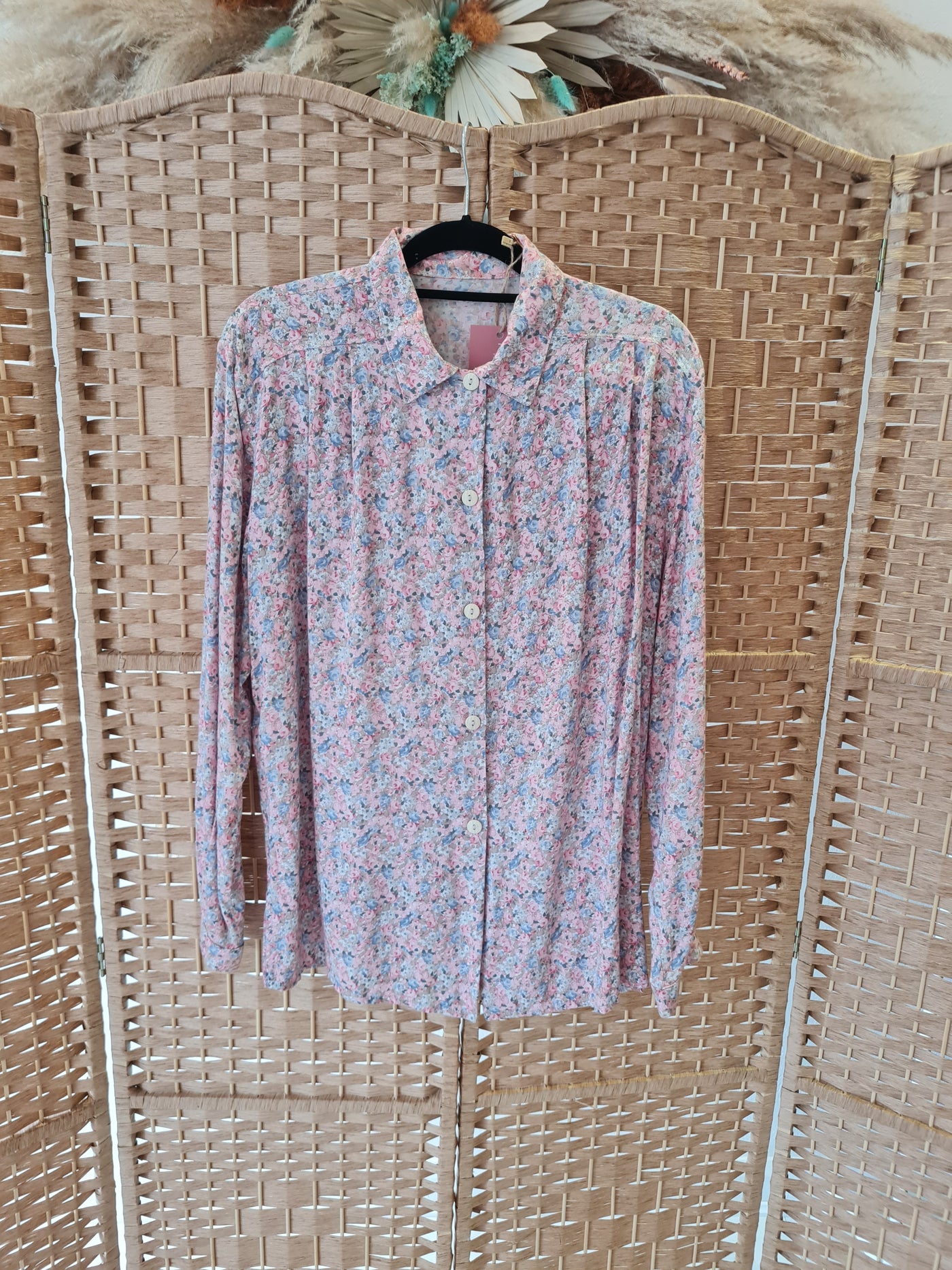 pink floral blouse 14/16