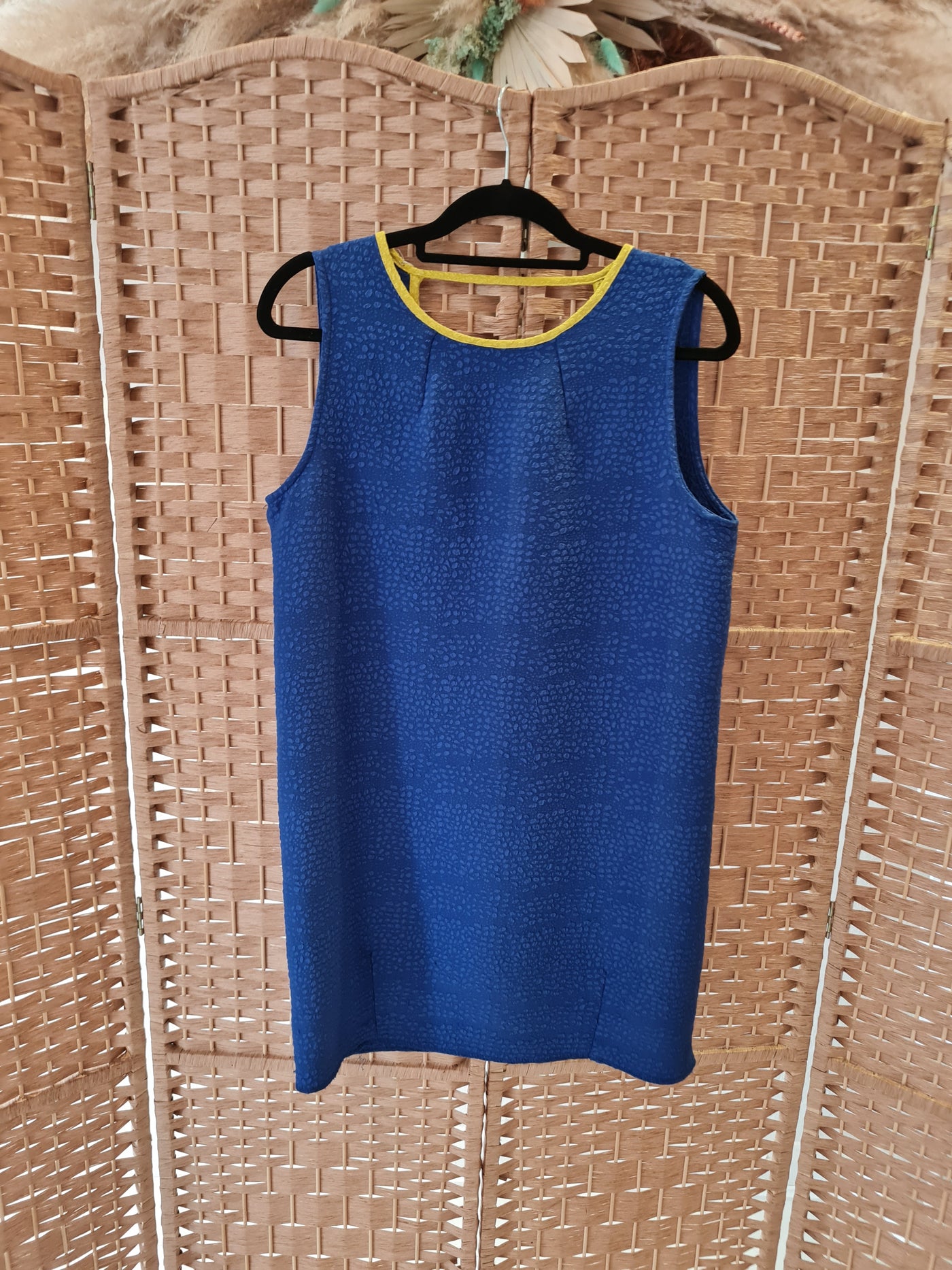 Vicolo - Royal Blue with Yellow V Dress M