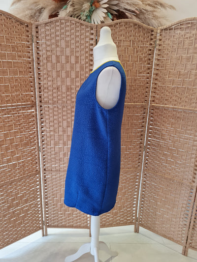 Vicolo - Royal Blue with Yellow V Dress M