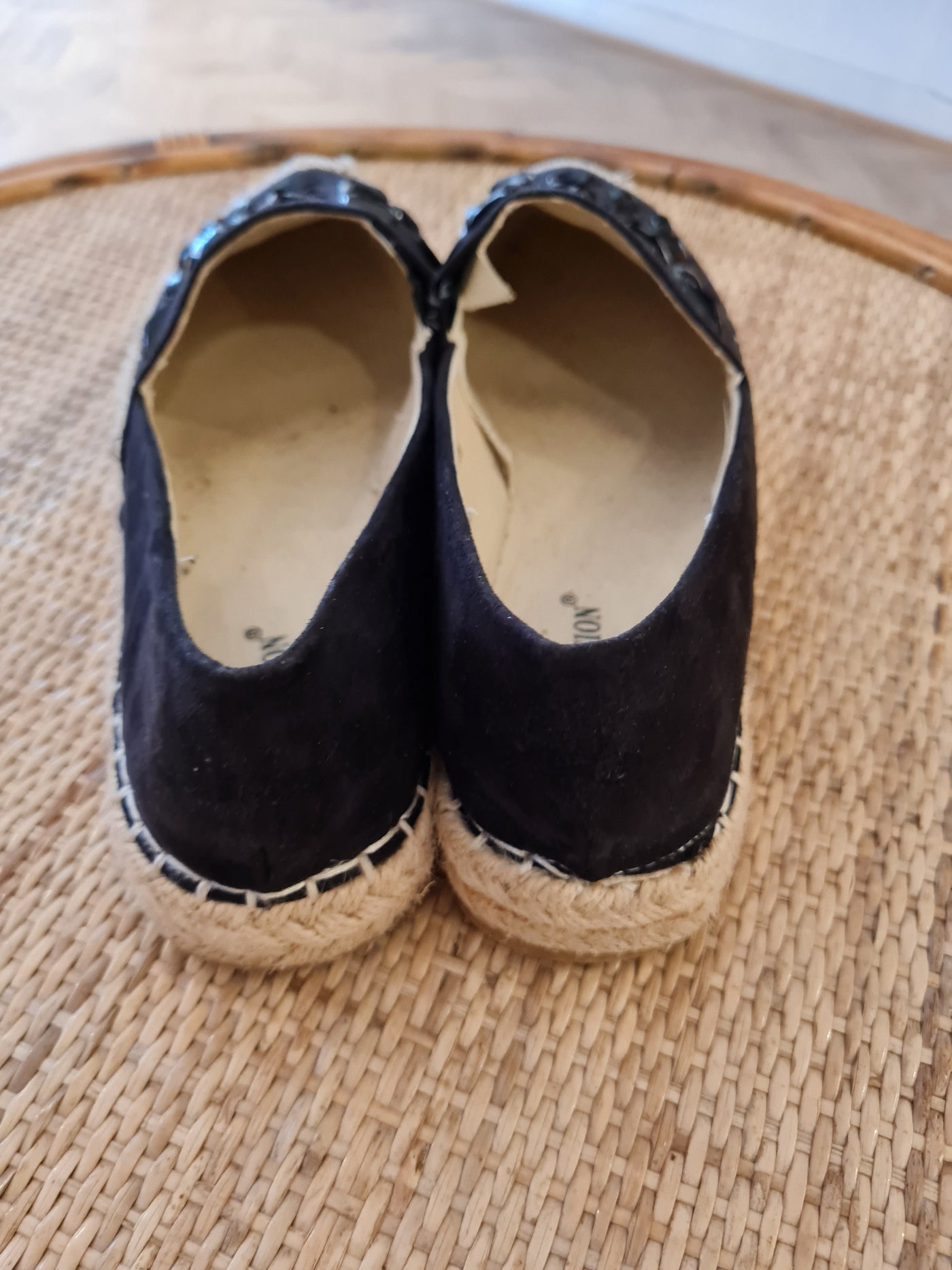 CH Creation Black Jewel Espadrille Size 6