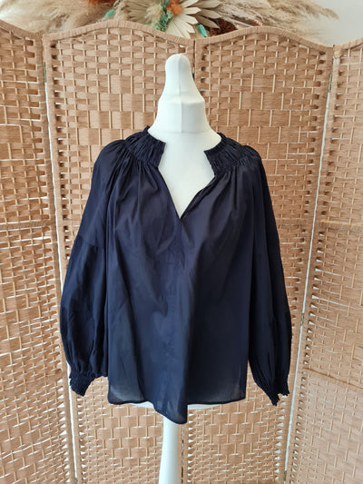 Jigsaw Navy Kaftan Top Size 18 NWT RRP £90