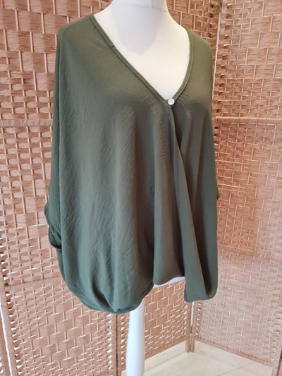 Chelsea draped top khaki